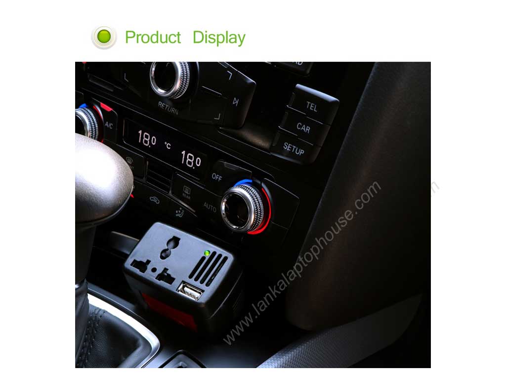 ACCESSORIES-150W Car Charger Inverter Adapter Convertor 12V DC To 220V AC + USB Port - Image 3