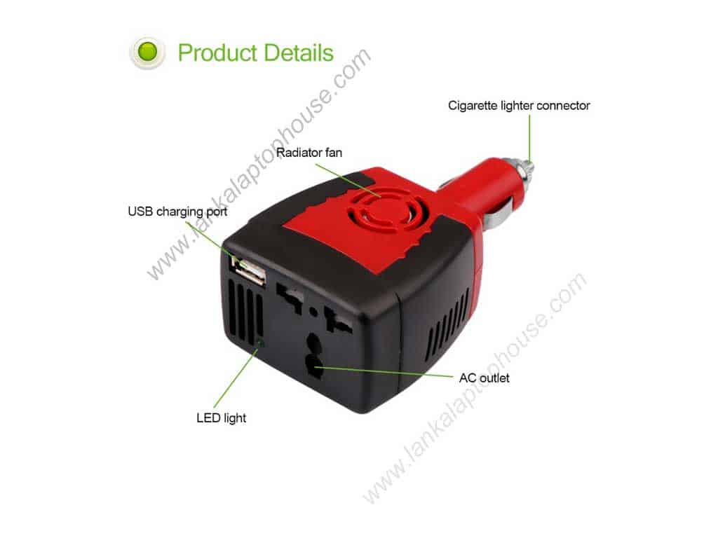 ACCESSORIES-150W Car Charger Inverter Adapter Convertor 12V DC To 220V AC + USB Port