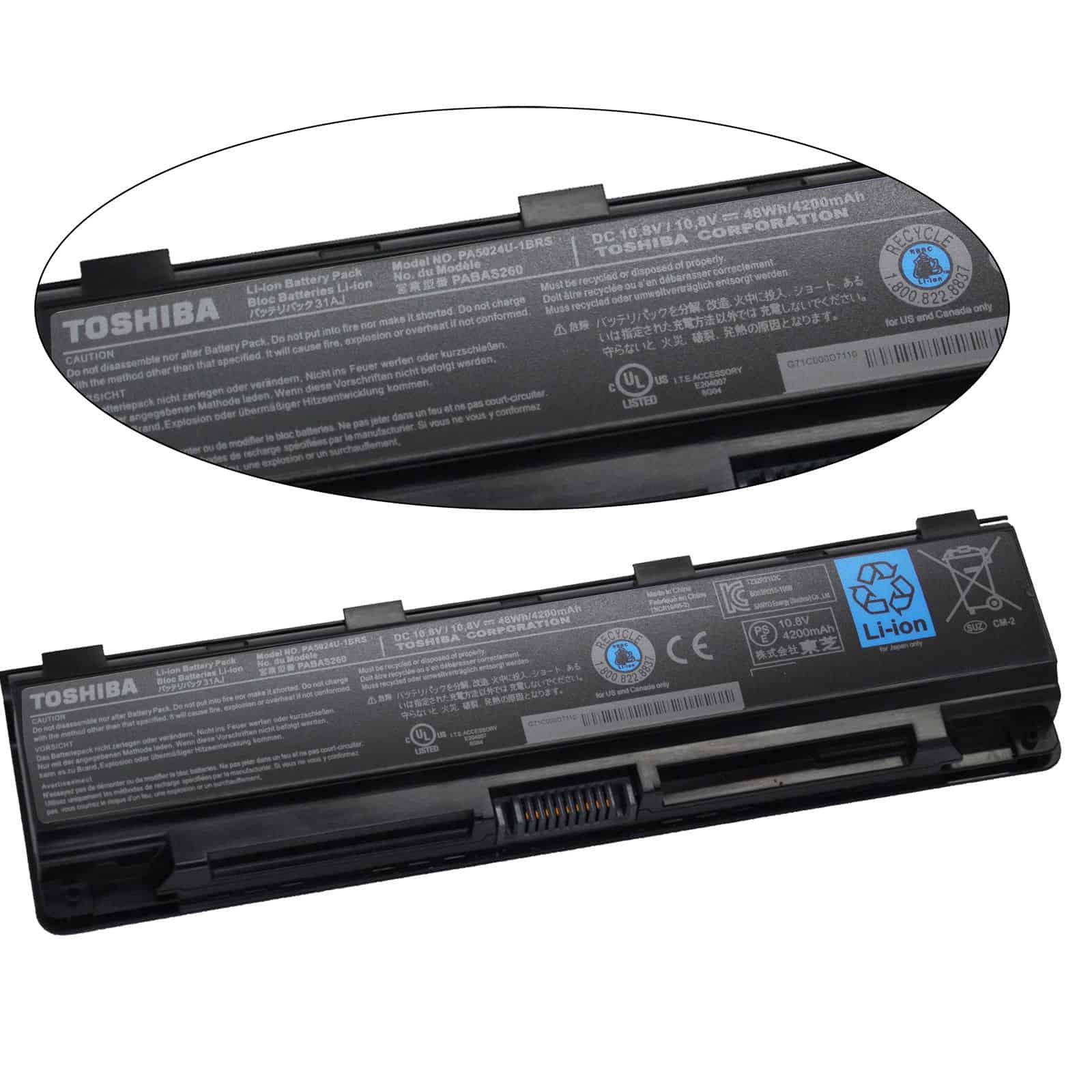 BATTERY TOSHIBA SATELLITE C850 C50A C50DAS C70 C75 C75D C75T