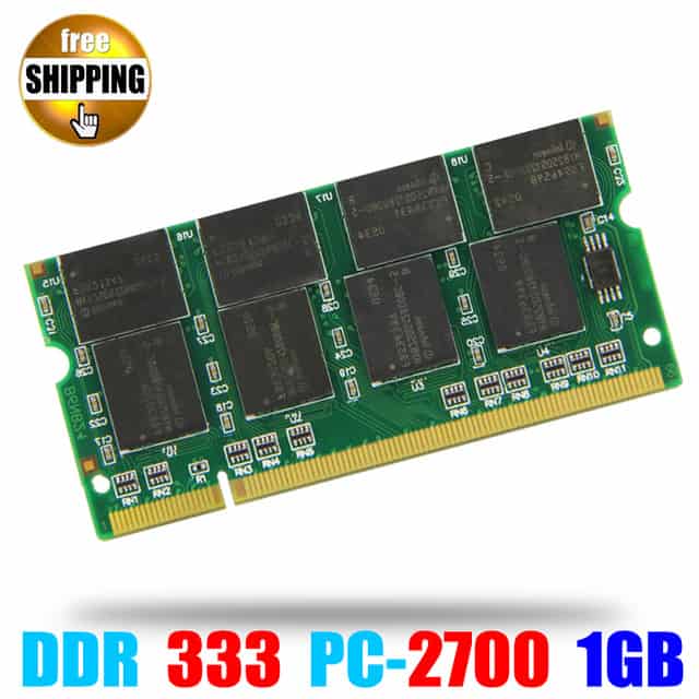 10GB Laptop RAM Kit (10x 1GB) DDR1 PC-2700 333MHz 200-Pin SO-DIMM - Unbuffered, Non-ECC