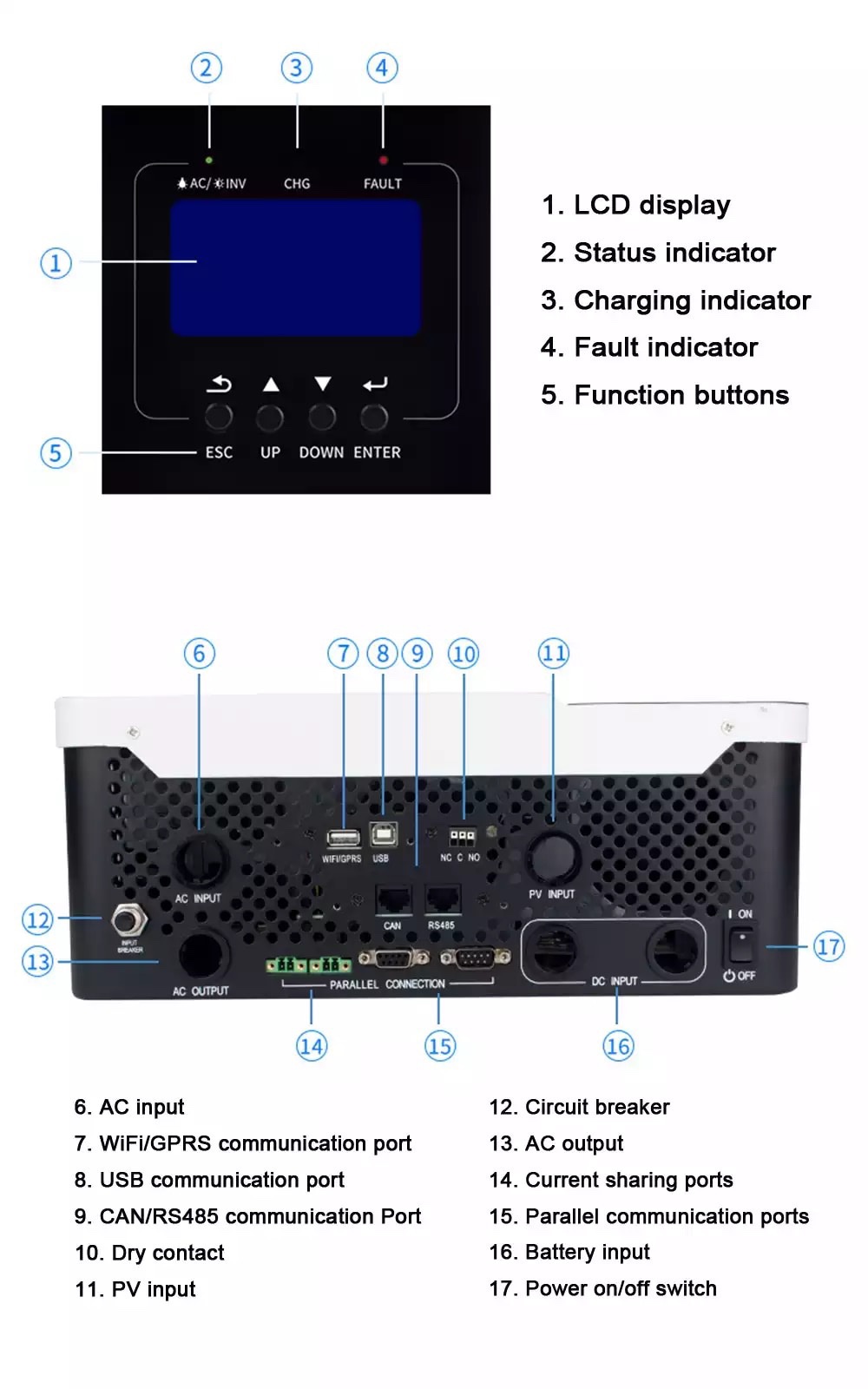 Growatt Hybrid Solar Inverter 5KW 230VAC 48VDC MPPT 100A Pure Sine Wave 50Hz60Hz Can Work Without Battery - in Stock - Image 5
